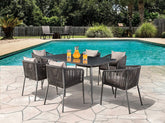 Tushari 8 Pc. Outdoor Dining Set Model La-A020Lg-7Pc-Chair By Furniture Of America